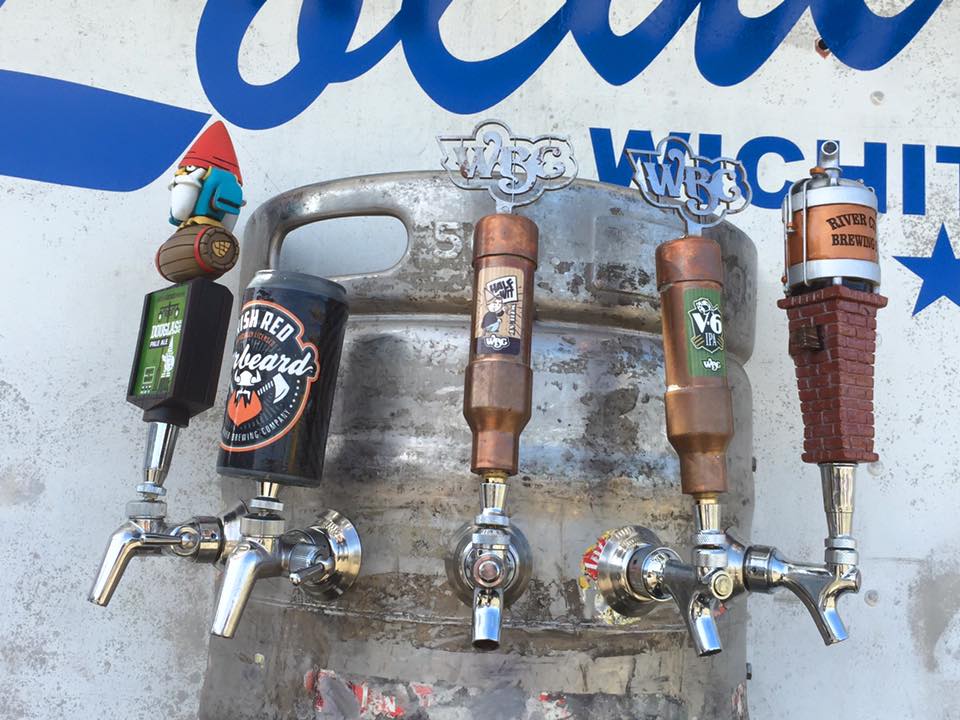 Close up of beer taps on the Drink Local beer truck.
